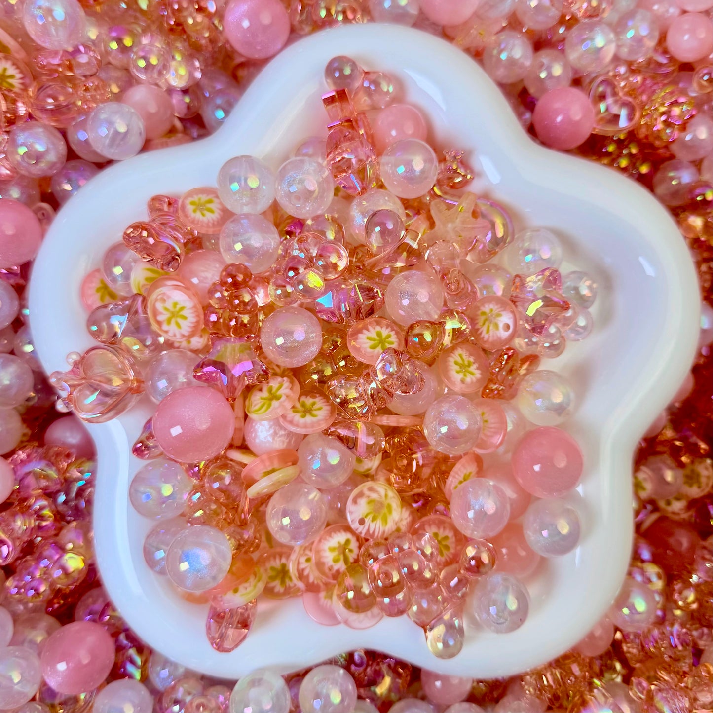 Grapefruit Bubble Beads