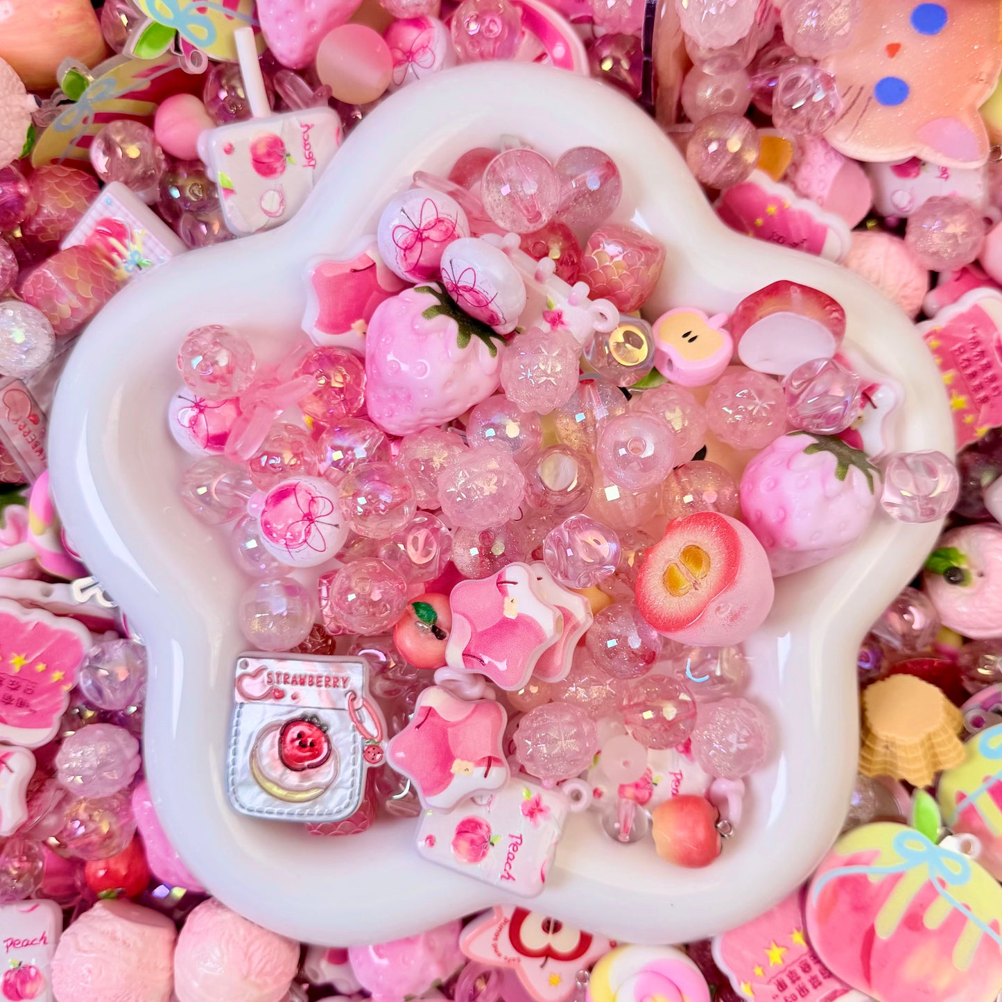 Peach Apple Beads