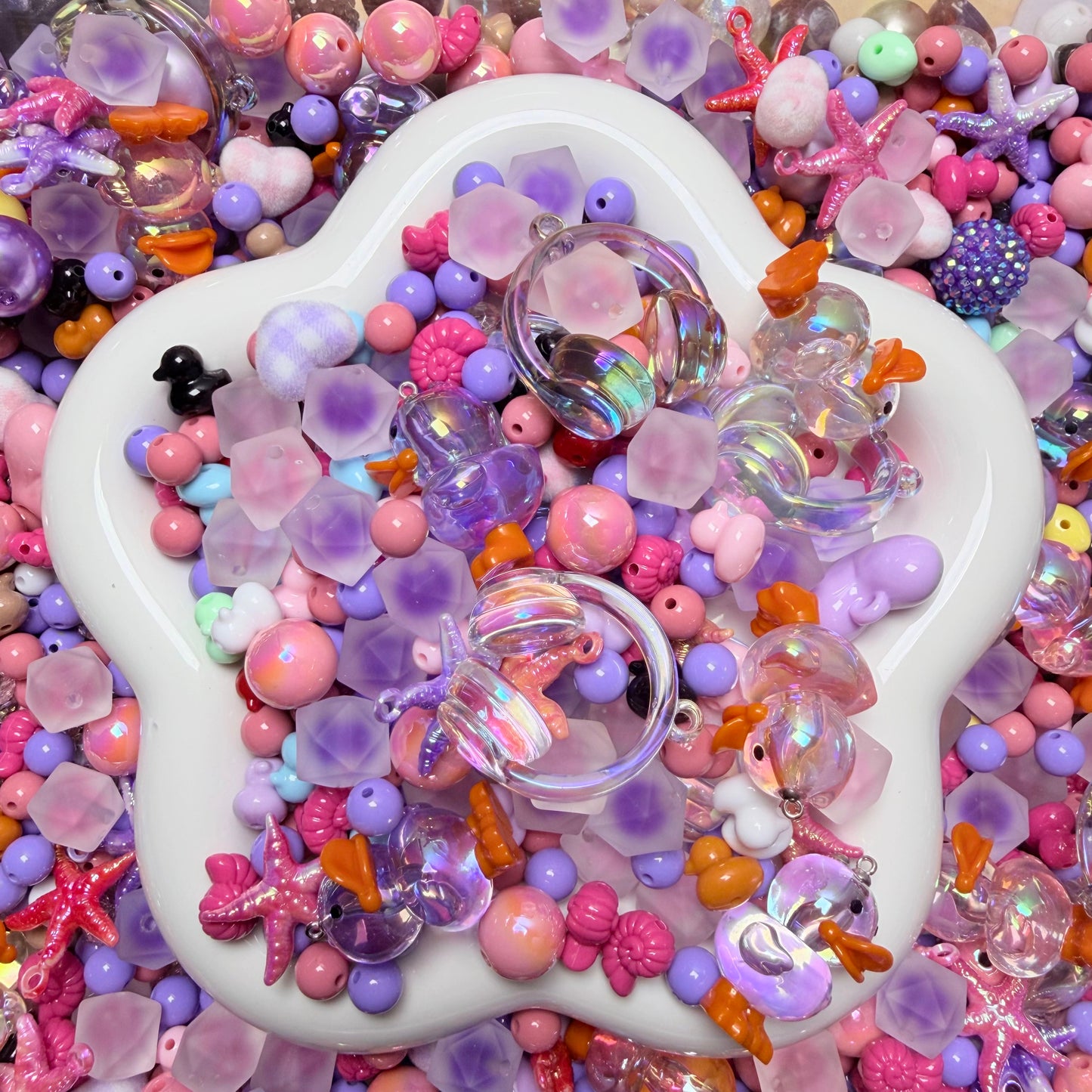 Lilac Pink Tidal Beads