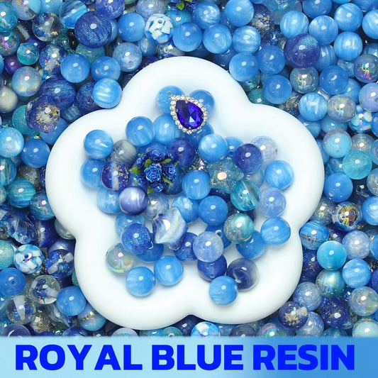 Royal Blue Resin Beads