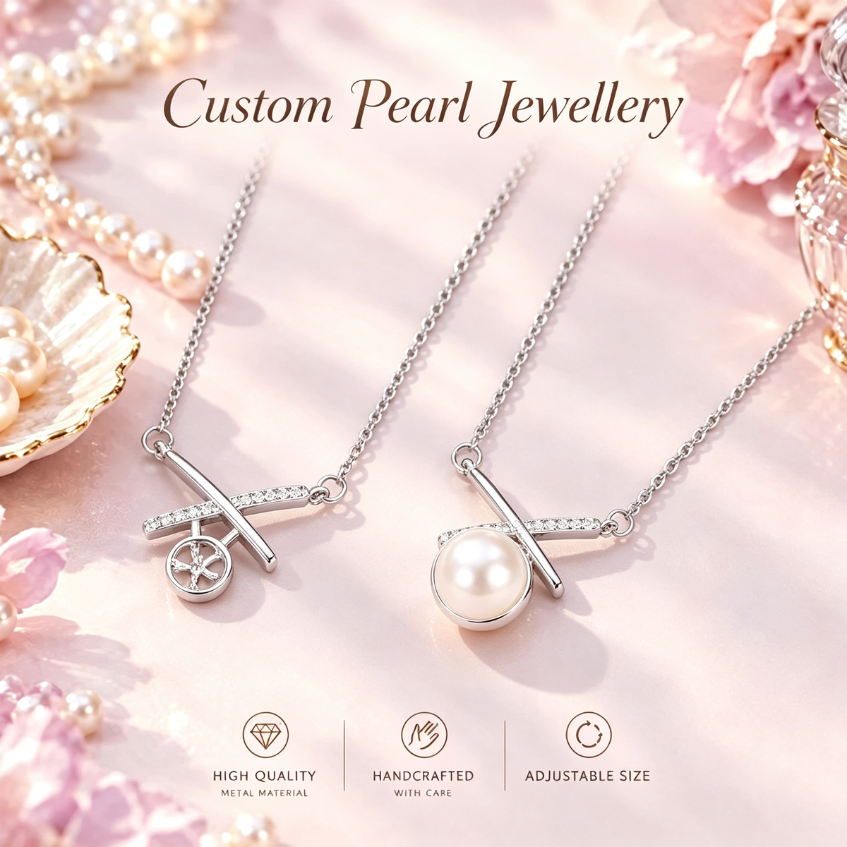 Customizable Pearl-Inlaid Accessories, DIY Personalized Accessories