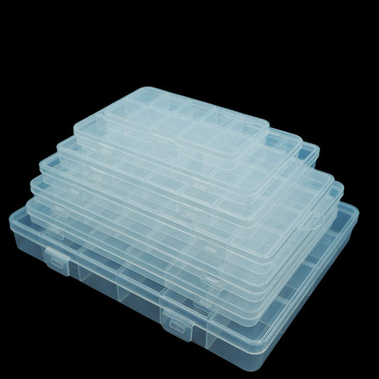 24 Grids Clear Plastic Bead Organizer Box