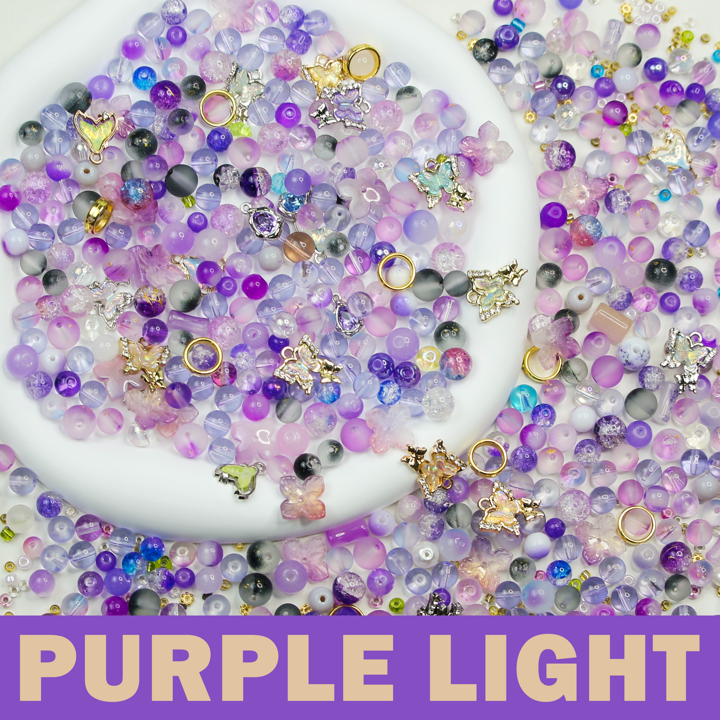 Purple Mermaid Glass Beads