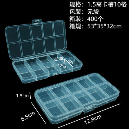 24 Grids Clear Plastic Bead Organizer Box