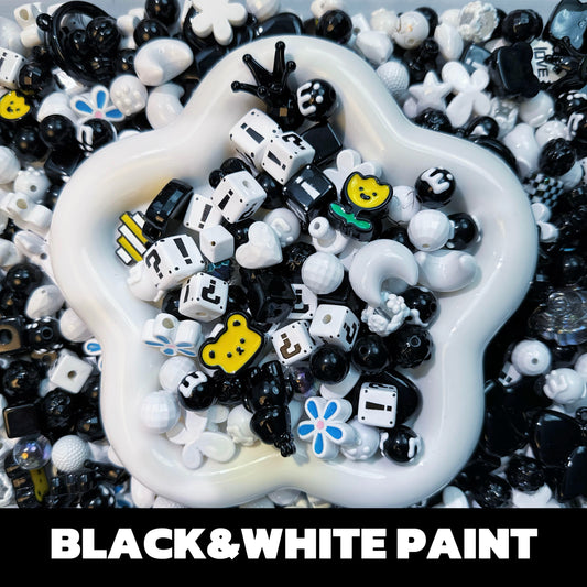 Black and white paint Beads
