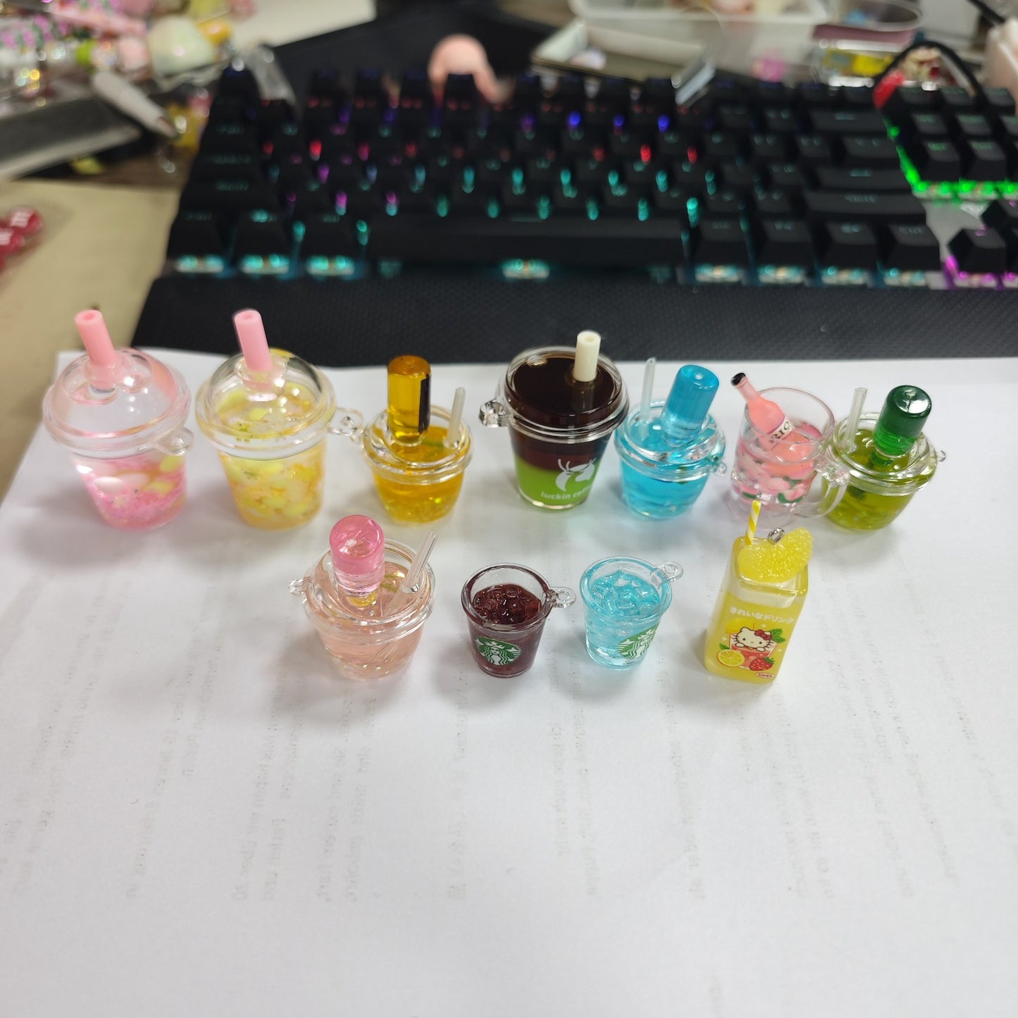 50 cup-shaped key rings