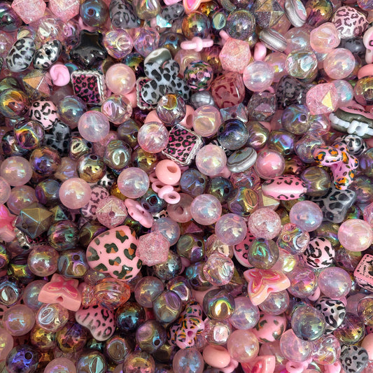 Black & Pink Leopard Print