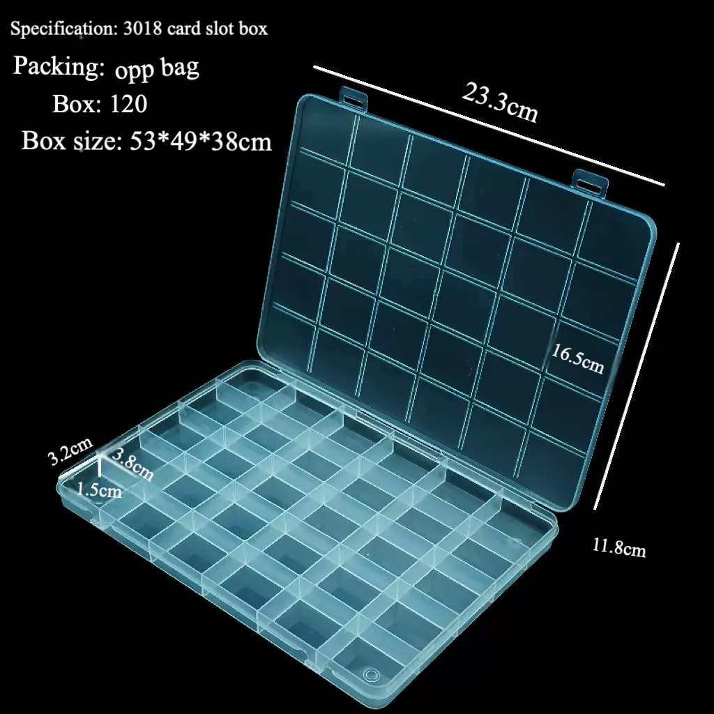 Grids Clear Plastic Bead Organizer Box