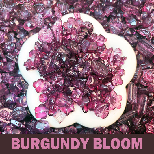 Burgundy Bloom GlassBeads