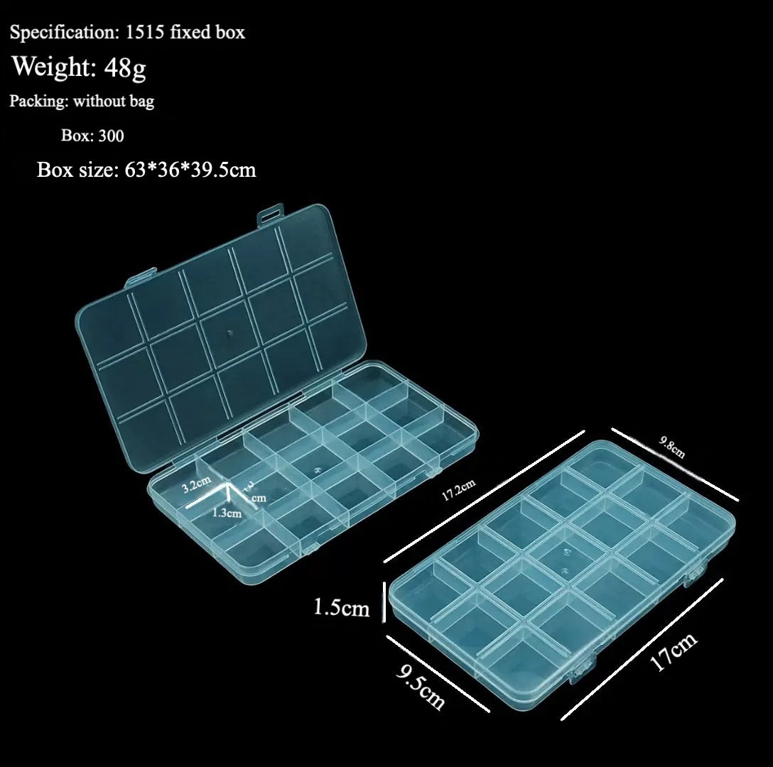Grids Clear Plastic Bead Organizer Box