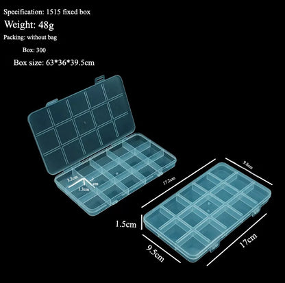 Grids Clear Plastic Bead Organizer Box