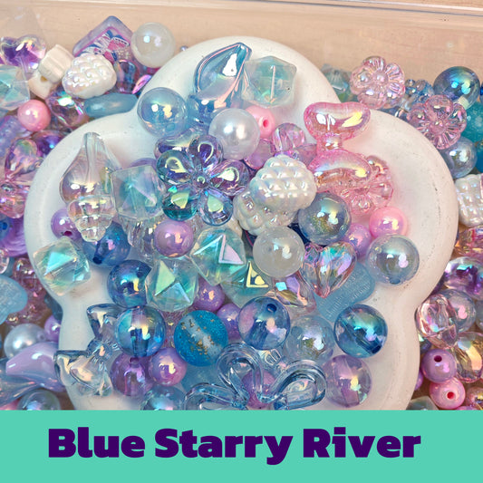 Blue starry River Beads