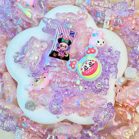 Purple and pink Theme Beads