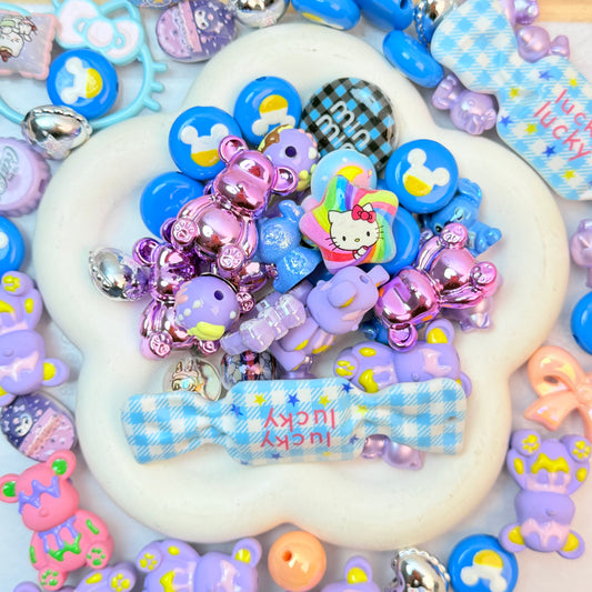 Purple and blue Theme Beads