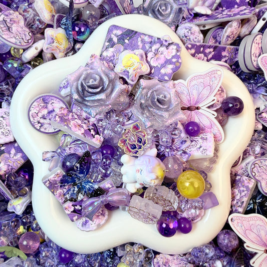 Purple Lace Wing Beads
