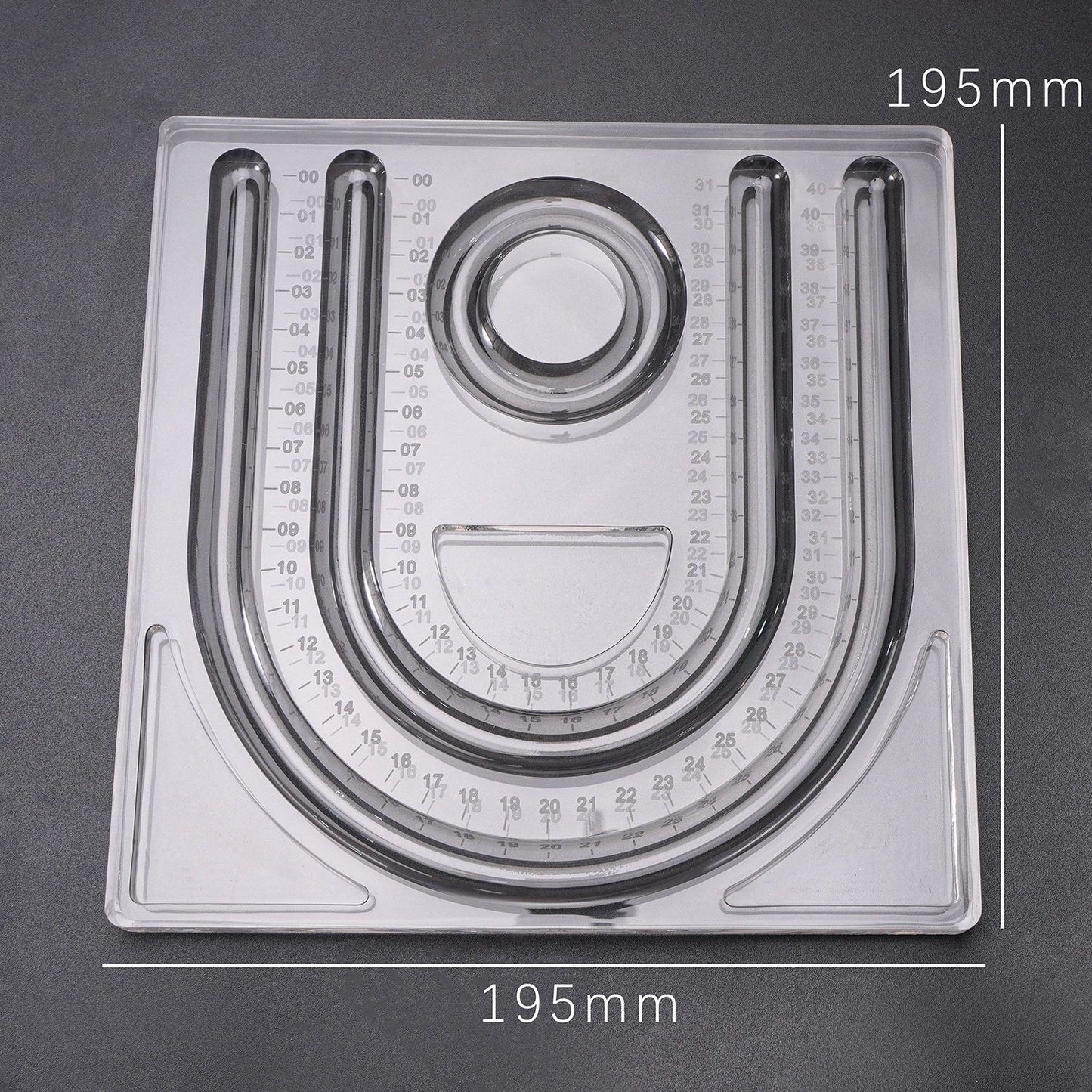195mmx195mmHighly transparent acrylic necklace design tray