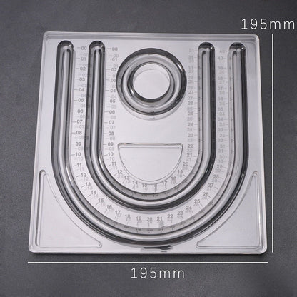 195mmx195mmHighly transparent acrylic necklace design tray