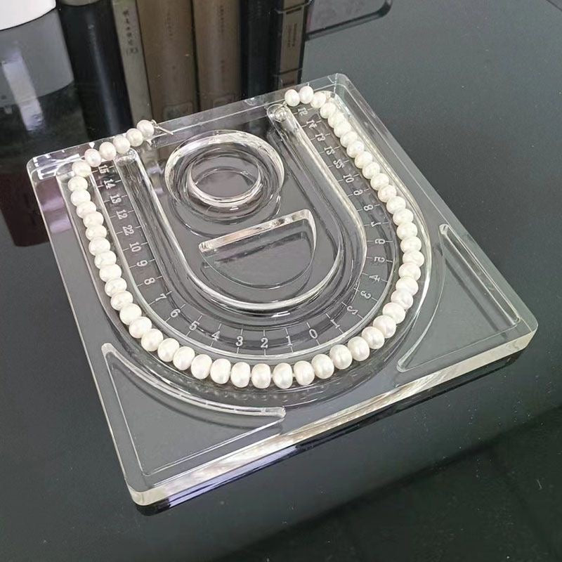 195mmx195mmHighly transparent acrylic necklace design tray
