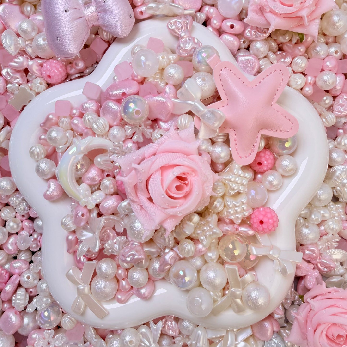 Rosy Pearlstar Beads