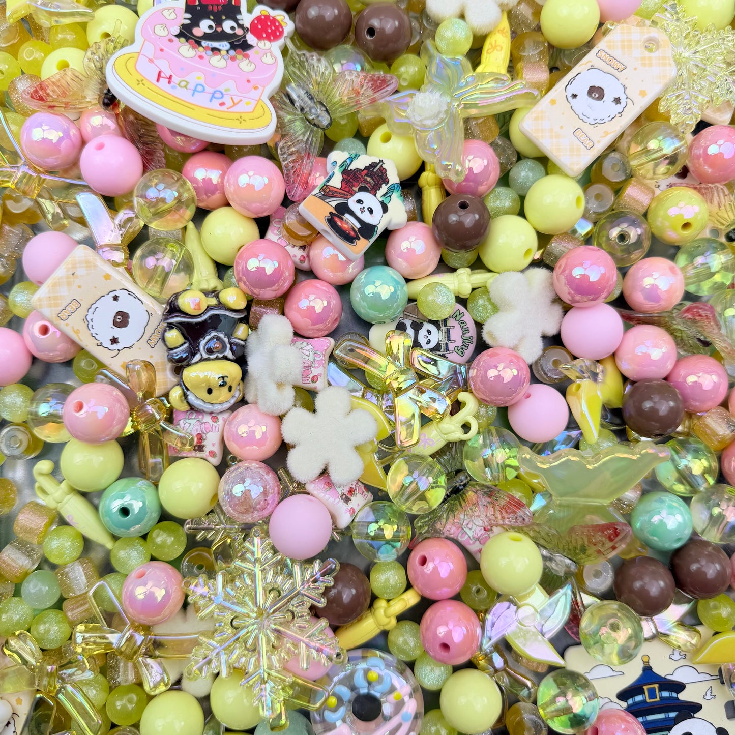 Live-stream mixed acrylic beads sale