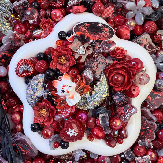 Midnight Rosette Beads