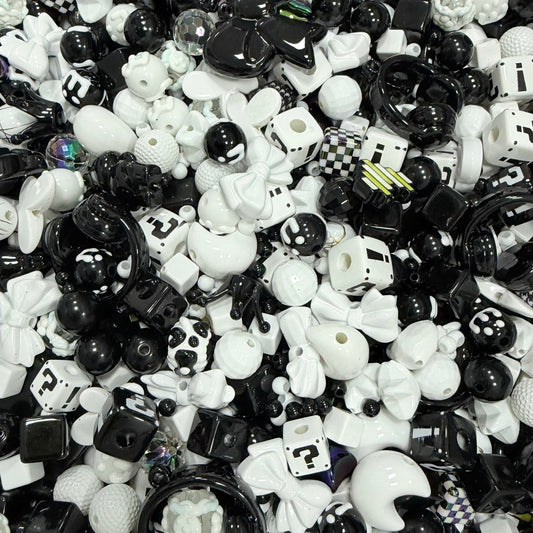 Black and white paint Beads