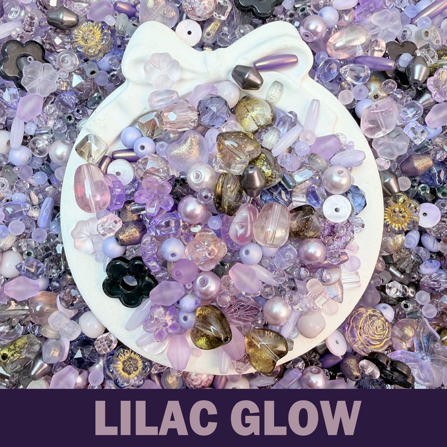 Lilac Glow Glass Beads