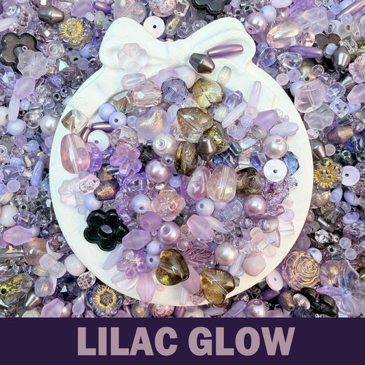Lilac Glow Glass Beads