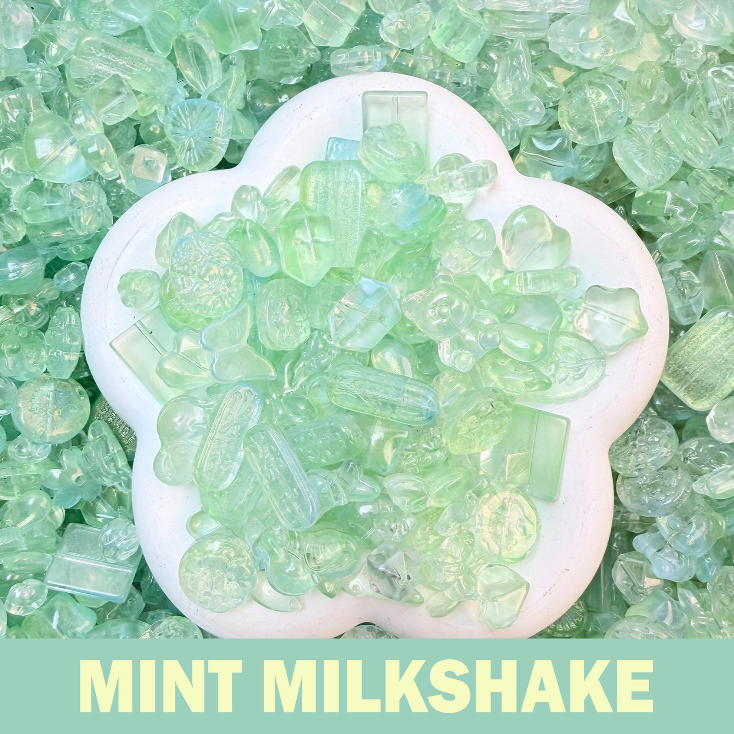 Mint Milkshake Beads