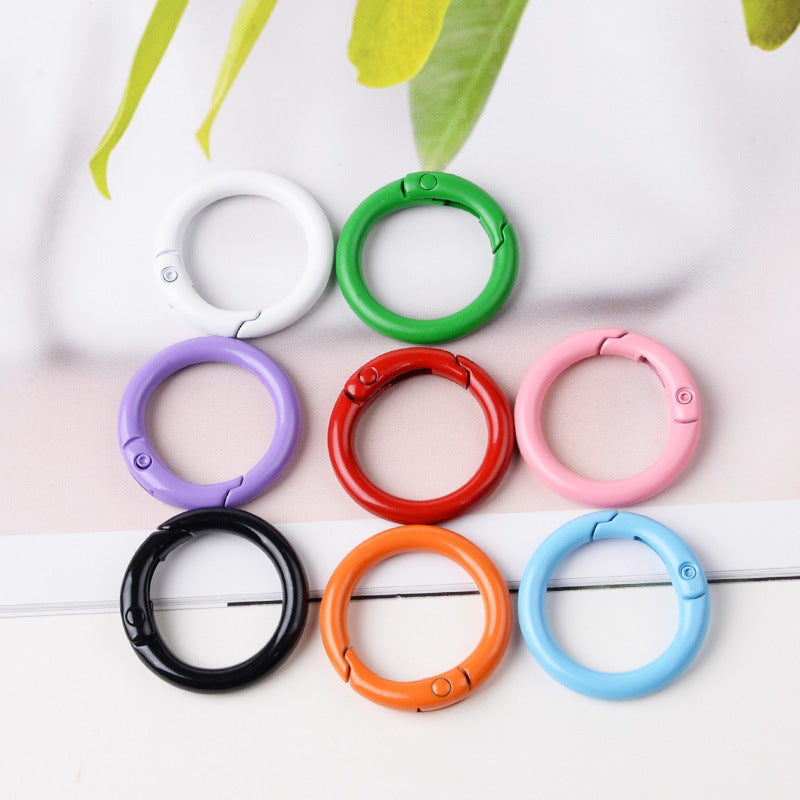 25MM color paint spring ring keychain mobile phone chain jewelry accessories