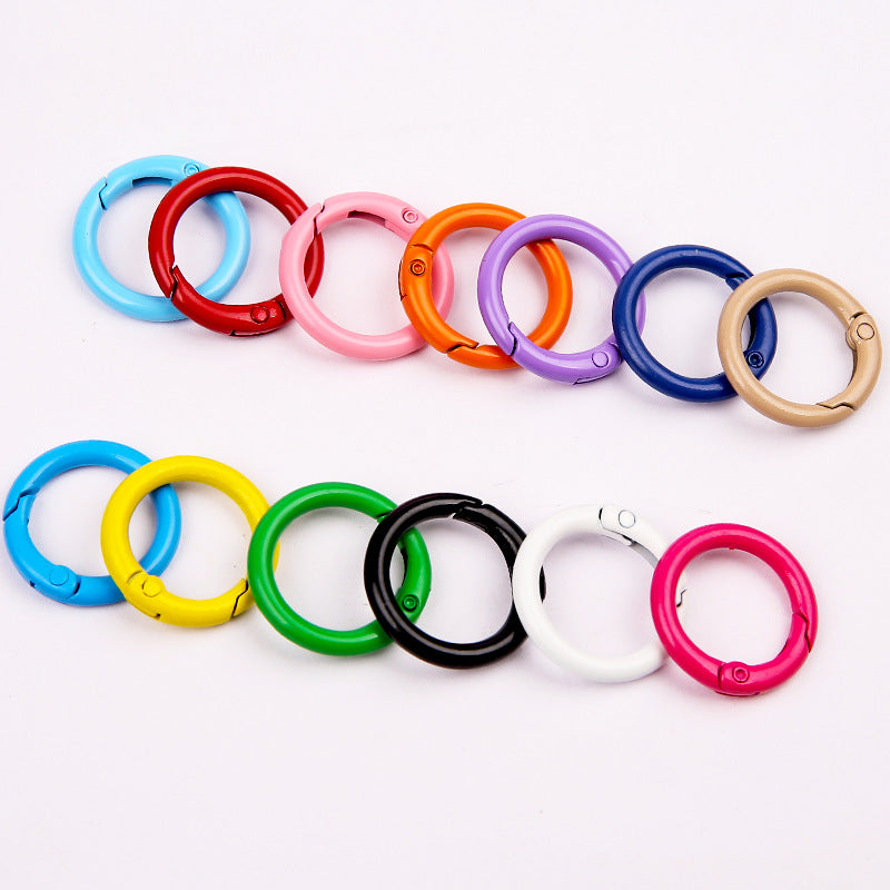 25MM color paint spring ring keychain mobile phone chain jewelry accessories