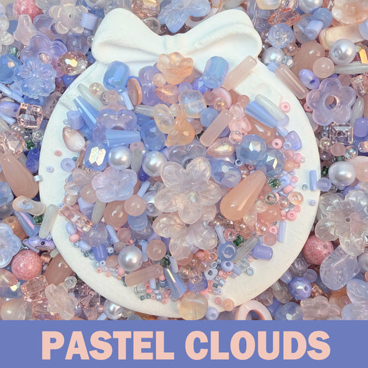 Pastel Clouds Glass Beads