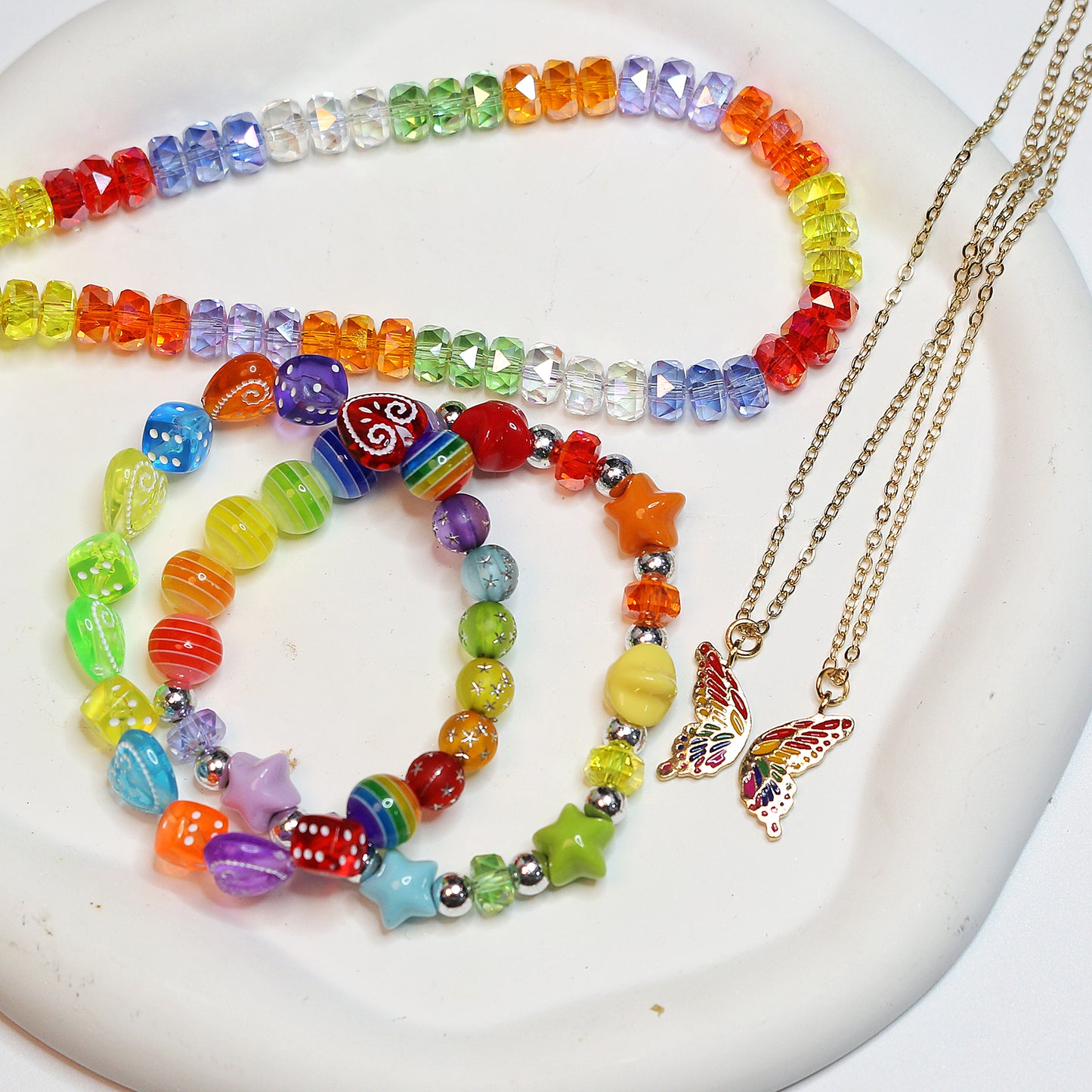 Rainbow Garden Beads For Bracelet