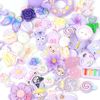 Cream Glue DIY Accessories 52 pcs