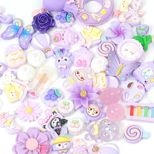 Cream Glue DIY Accessories 52 pcs