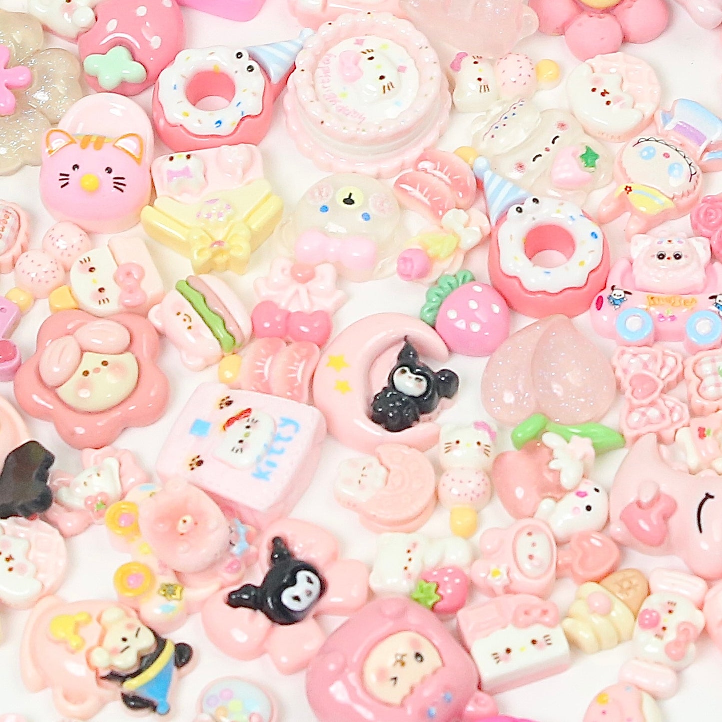 Cream Glue DIY Accessories 52 pcs