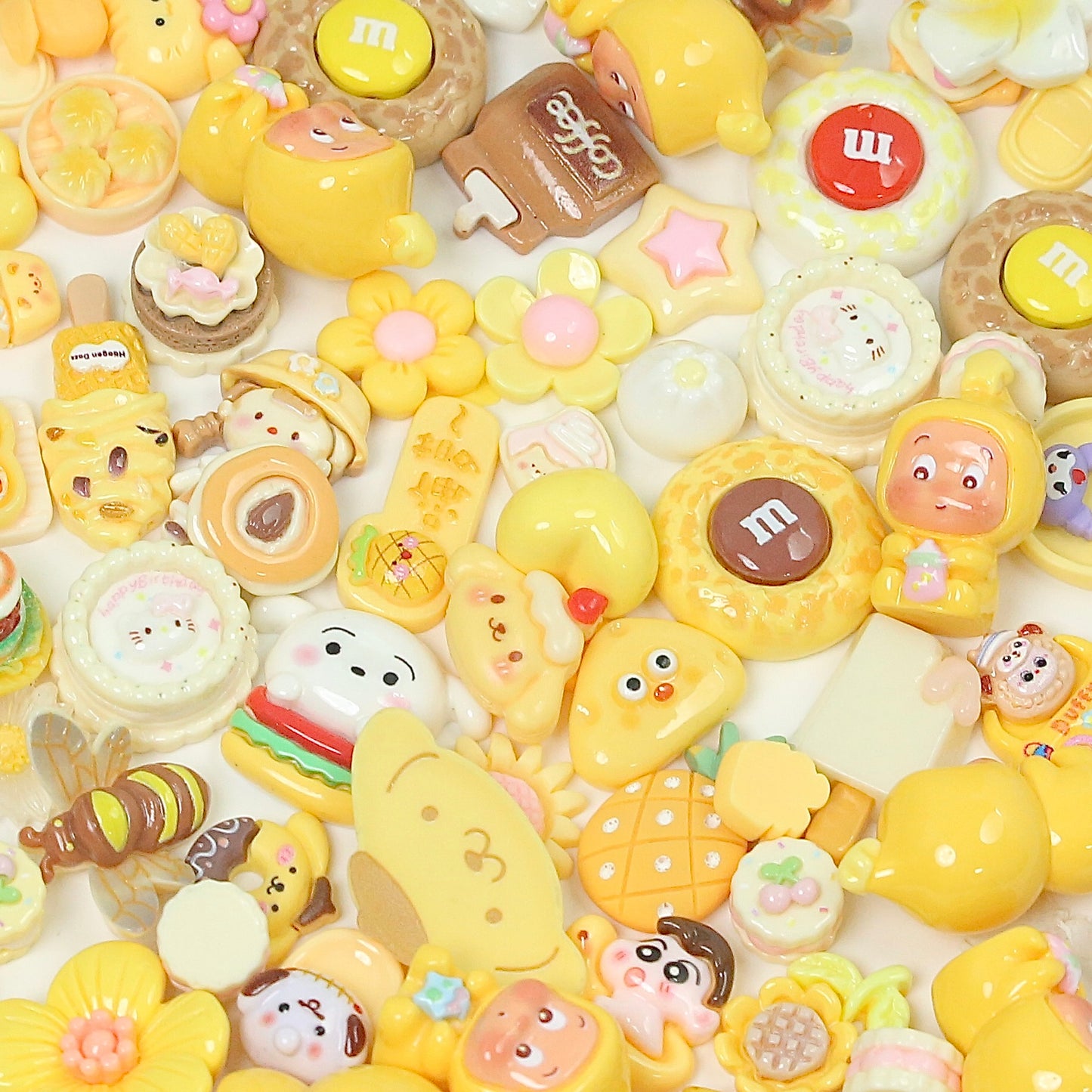 Cream Glue DIY Accessories 52 pcs