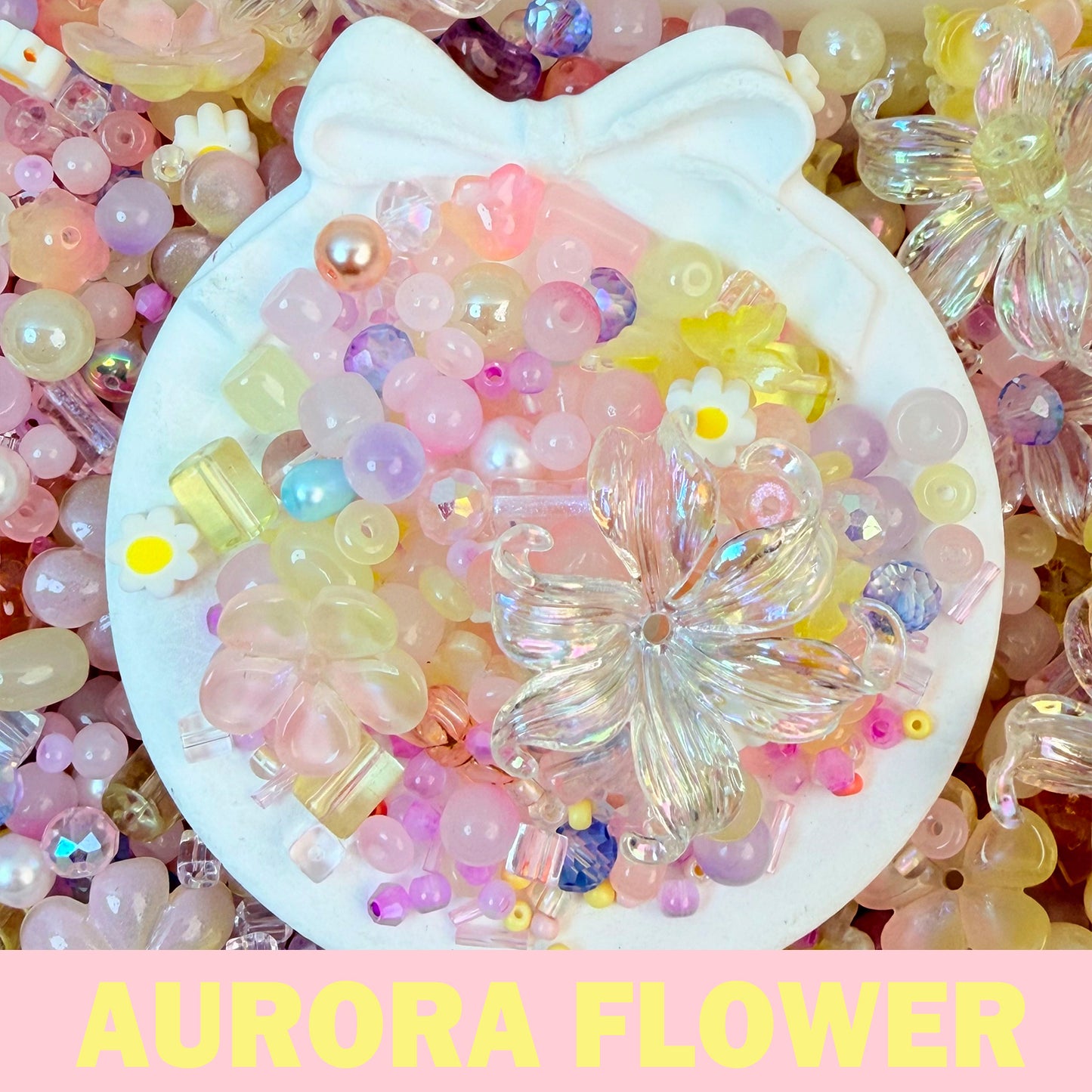 Aurora Flower Glass Beads