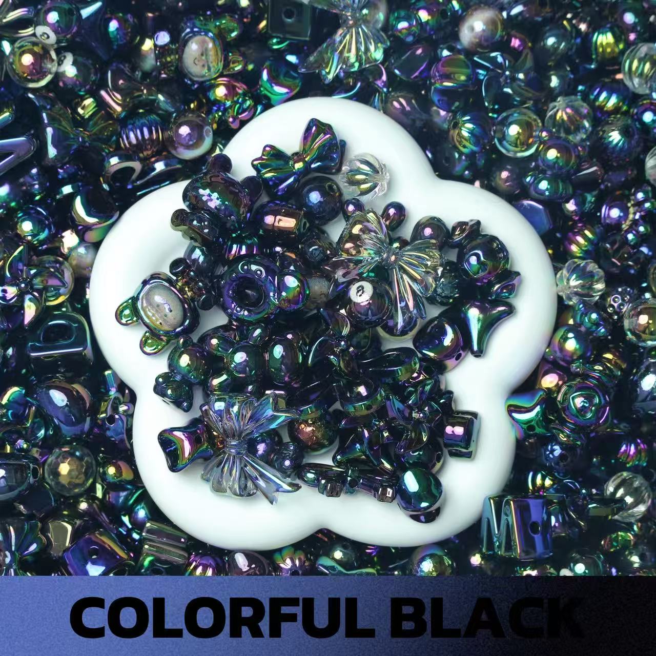 Colorful Black Beads