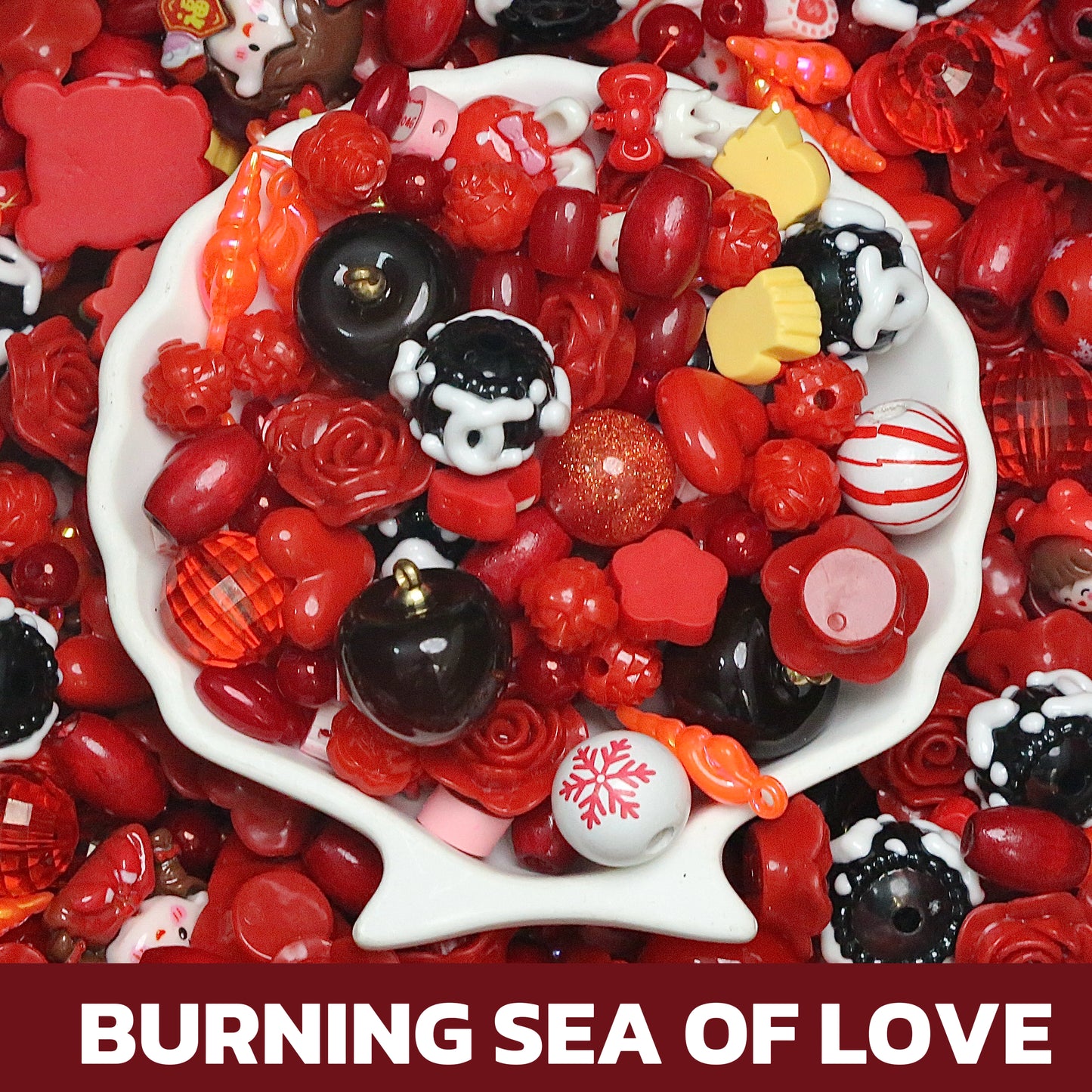 Burning Sea of Love Beads