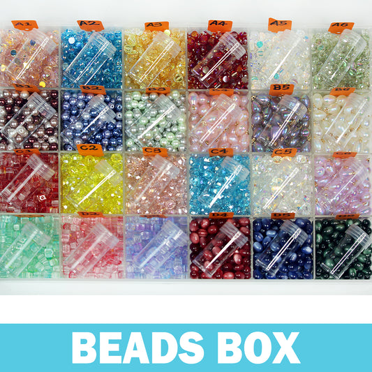 Crystal glass beads (wheel /round and other beads) Beadss Blind Bag
