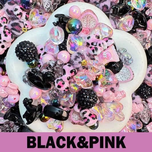 Black Pink Beads