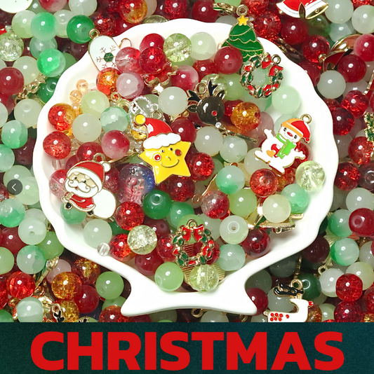 Christmas Glass Beads
