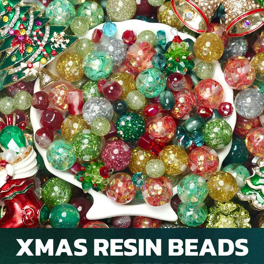 Xmas Resin Beads
