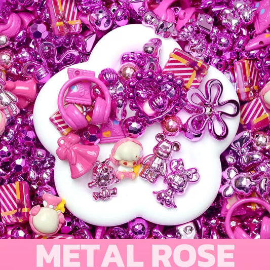 Metal rose Beads