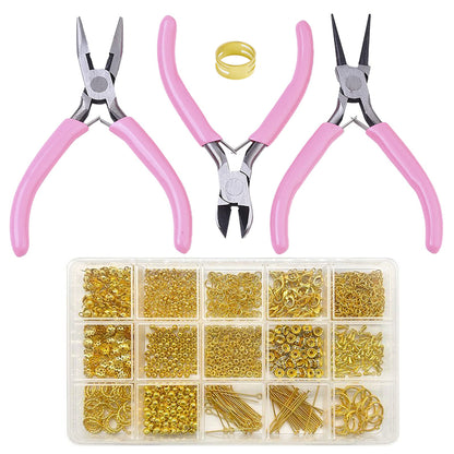 Mini 3 Pliers+Jewelry Findings Jewelry Making DIY SET