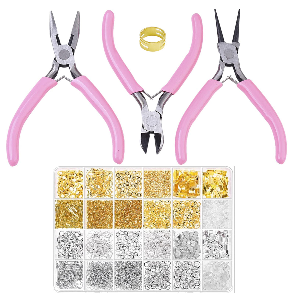 Mini 3 Pliers+Jewelry Findings Jewelry Making DIY SET