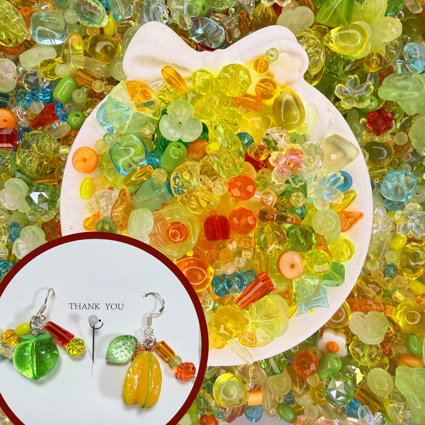 Tropical Fruit Platter glass beads