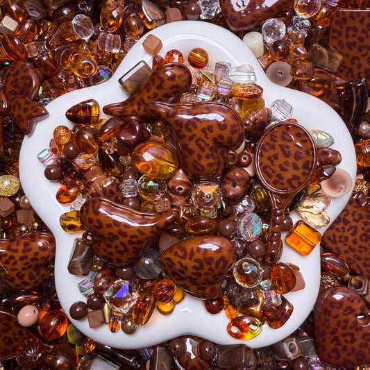 Caramel leopard Beads