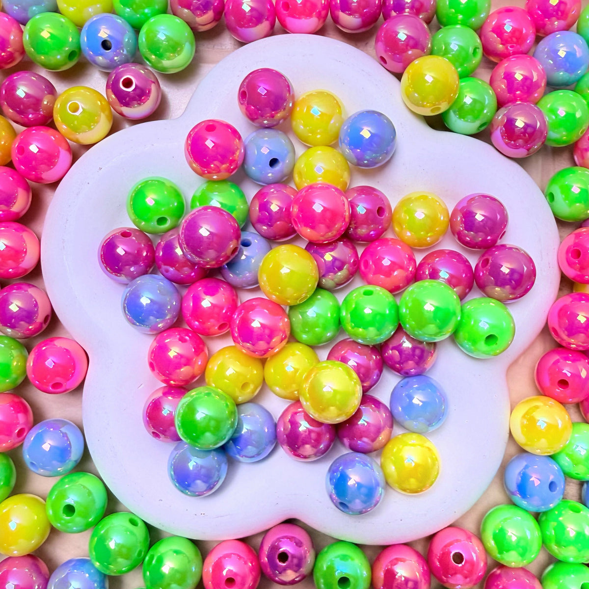 round neon beads